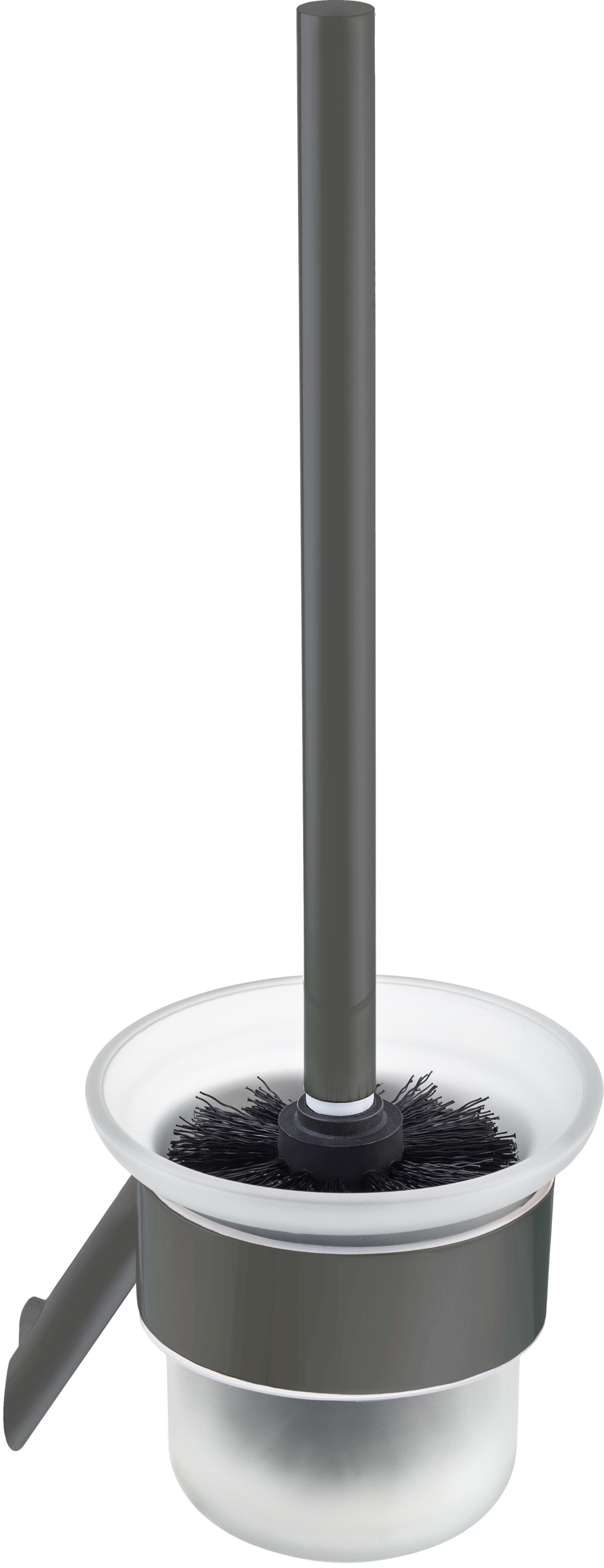 Deante Silia brosse wc à visser verre-graphite ADID711