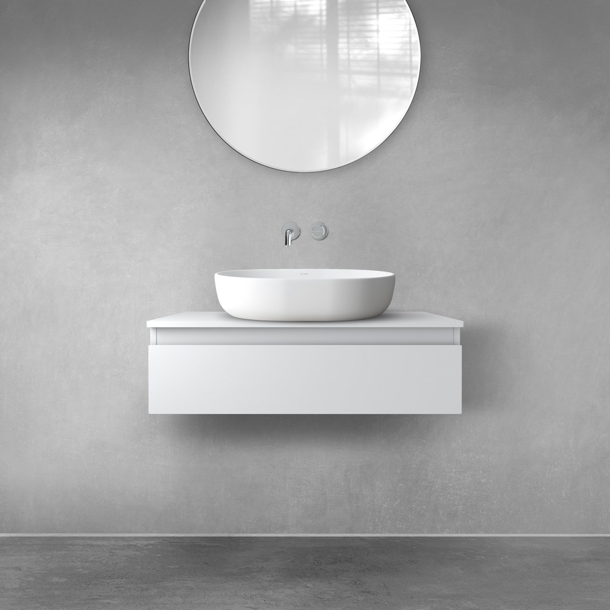 Oltens Vernal armoire 80x45.6x23.6 cm sous-lavabo suspendu gris 60010700