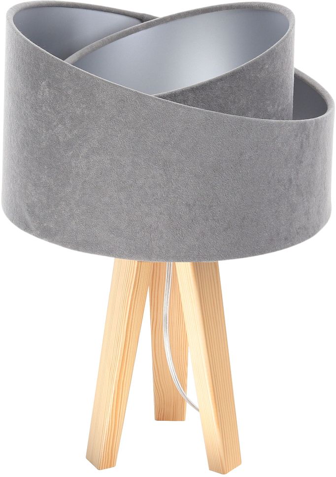 BPS Koncept Glamour lampe de table 1x60 W gris-bois-argenté 060S-013