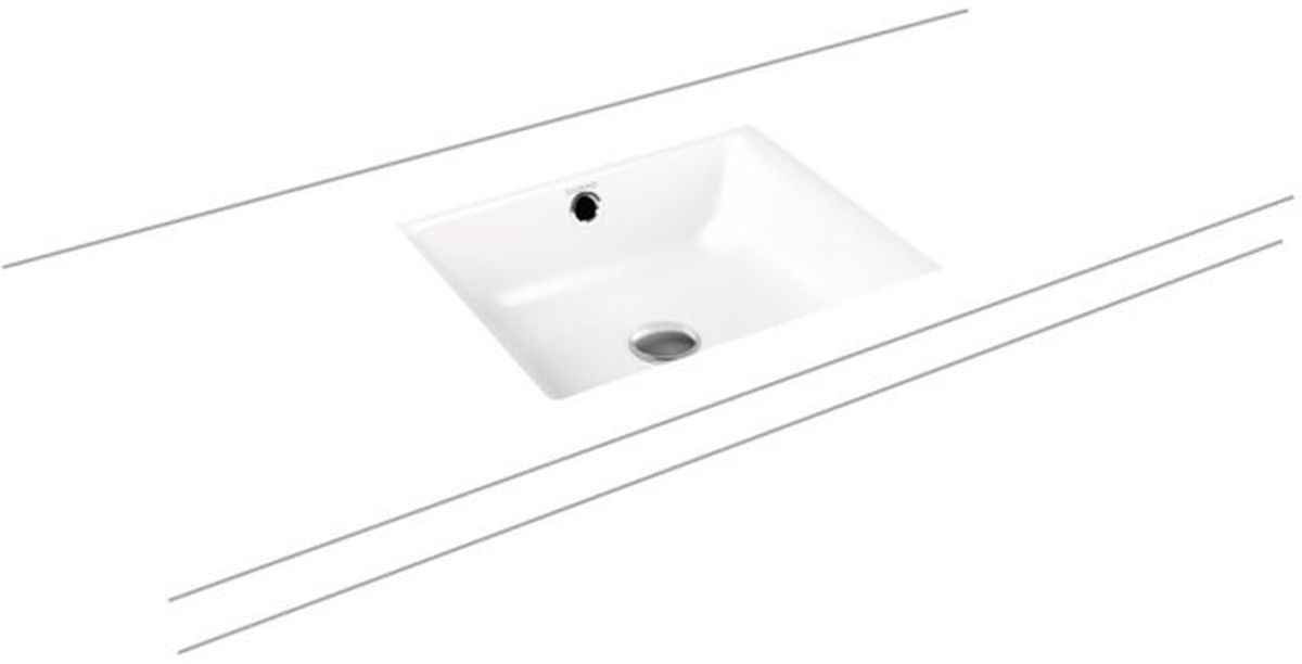 Kaldewei Puro lavabo 46x38.5 cm rectangulaire sous plan blanc mat 900906003711