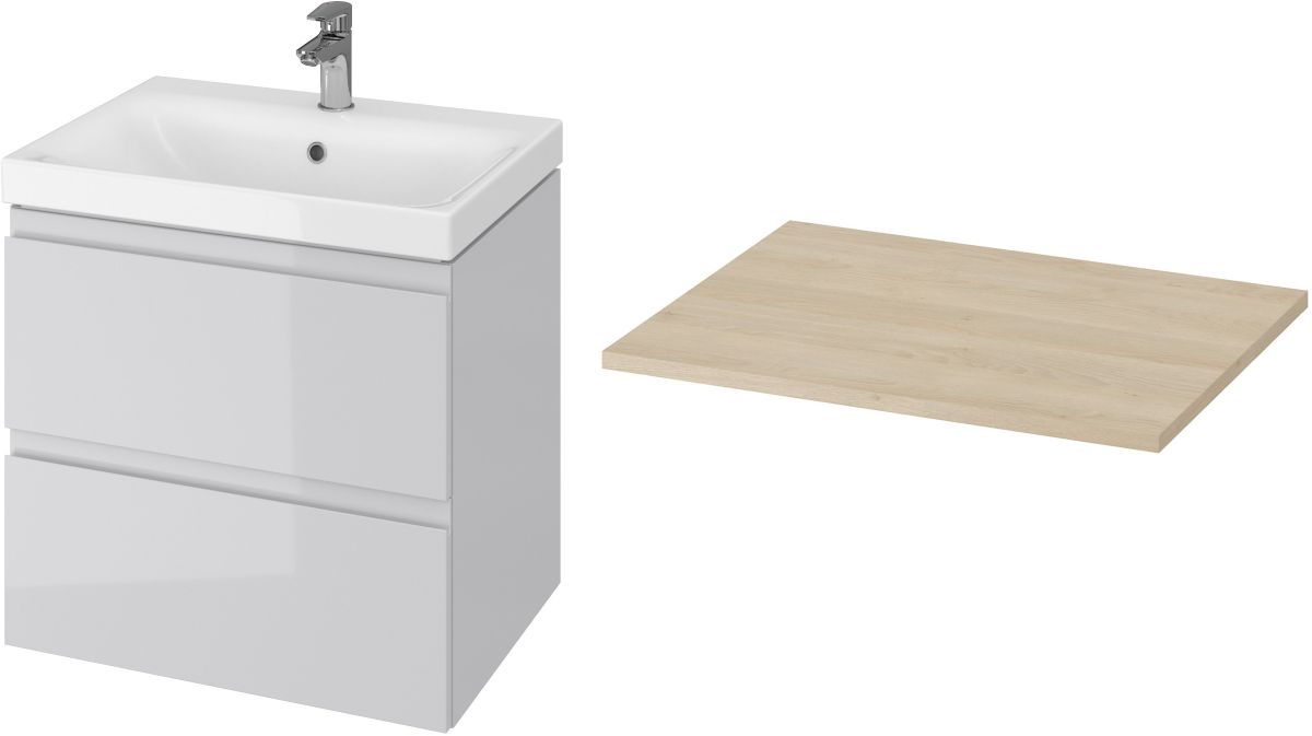 Set armoire Cersanit Moduo S929-009, plan de travail Cersanit Moduo S590-022