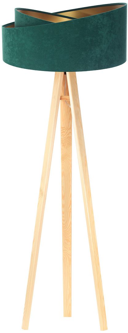 BPS Koncept Galaxy lampadaire 1x60 W vert-doré-bois 060P-003