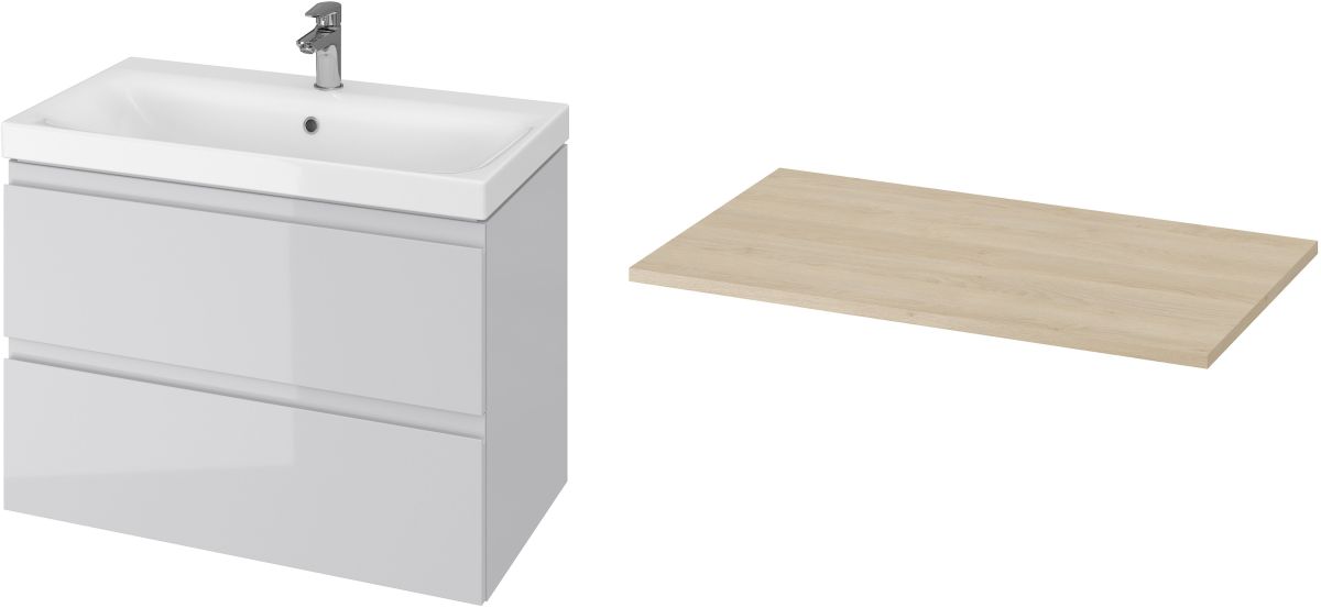 Set armoire Cersanit Moduo S929-007, plan de travail Cersanit Moduo S590-023