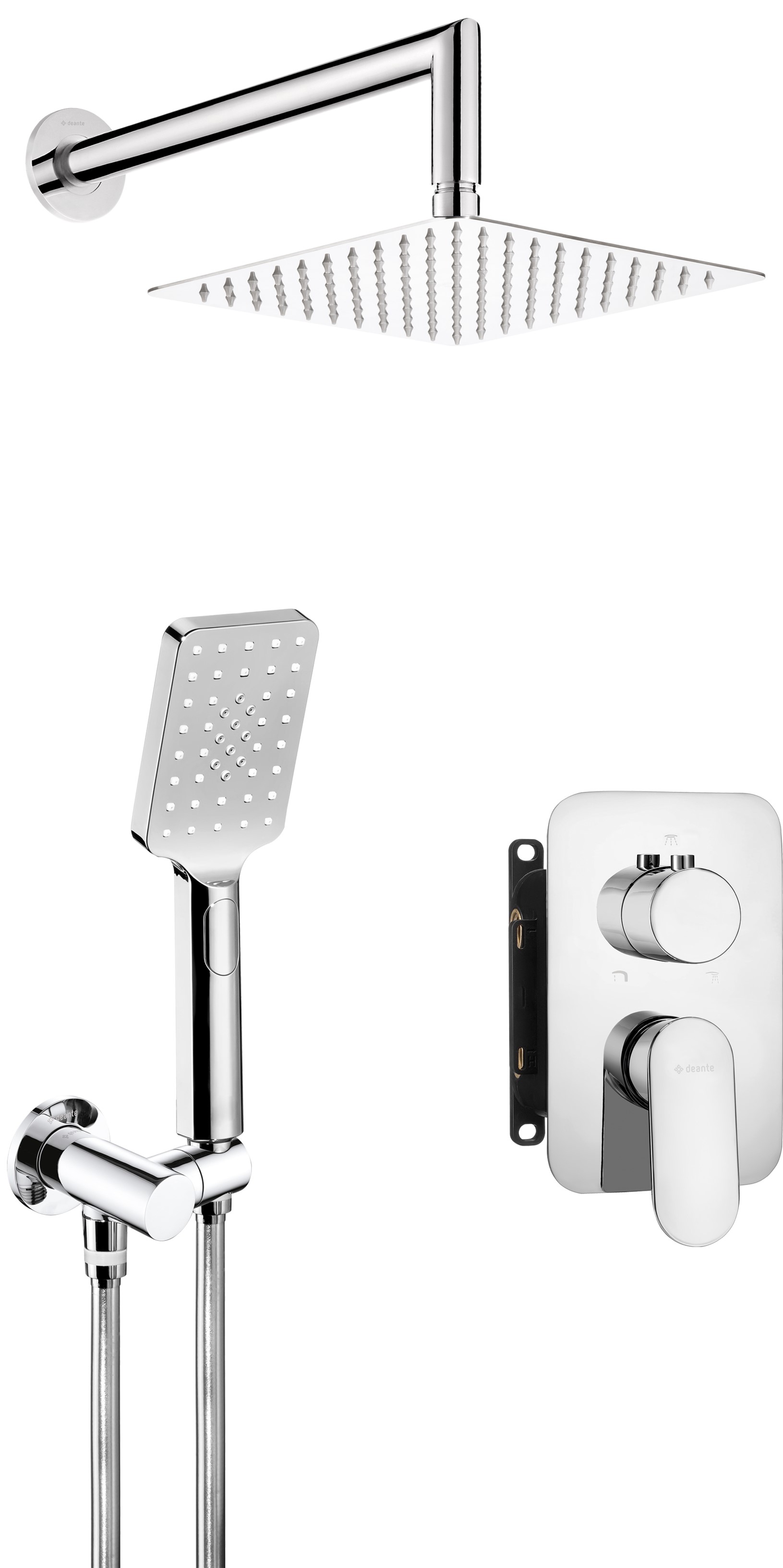 Deante Alpinia ensemble de douche encastré oui chrome BXYZ0GAM