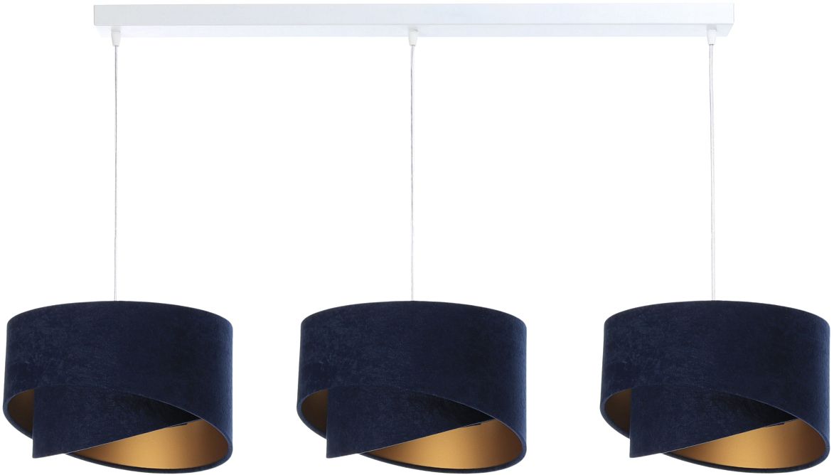 BPS Koncept Galaxy lampe suspendue 3x60 W blanc-doré-bleu 060-L3-044