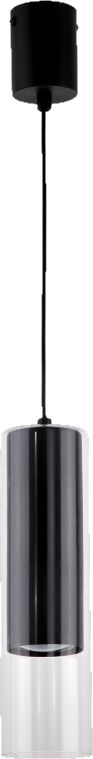 Light Prestige Manacor lampe suspendue 1x50 W noir-transparent LP-232/1PBK