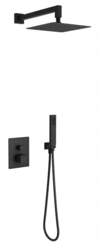 Excellent Keria kit baignoire-douche encastré avec thermostat oui noir AREX.SET.2048BL