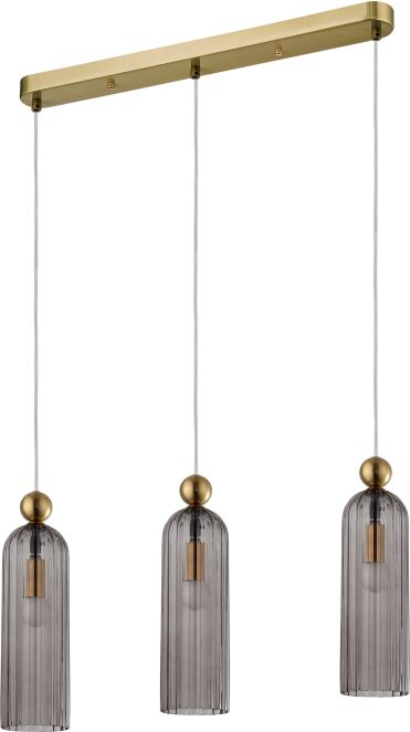Light Prestige Piega lampe suspendue 3x40 W fumé-doré LP-939/3LSMOKED