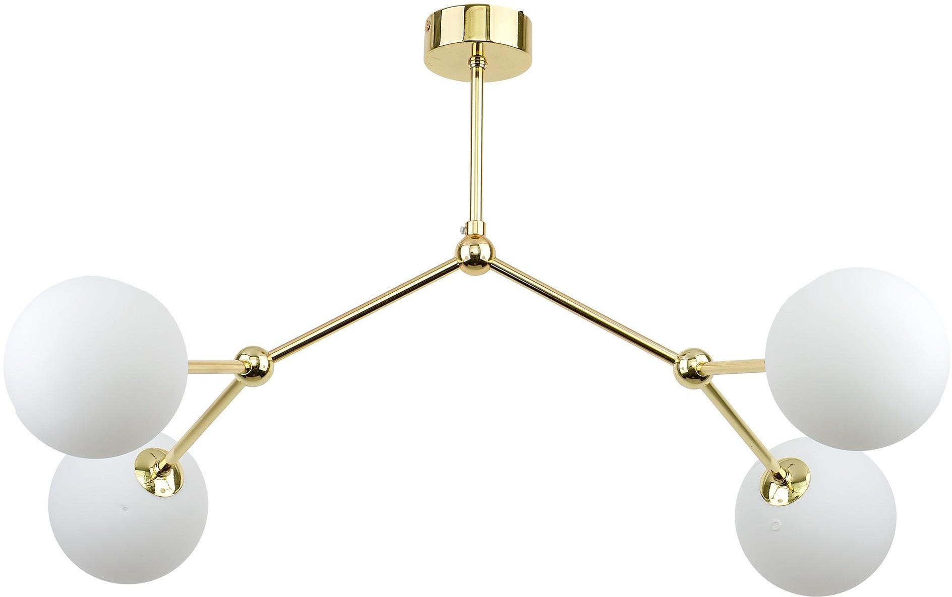 TK Lighting Fairy plafonnier 4x6 W blanc-doré 6470