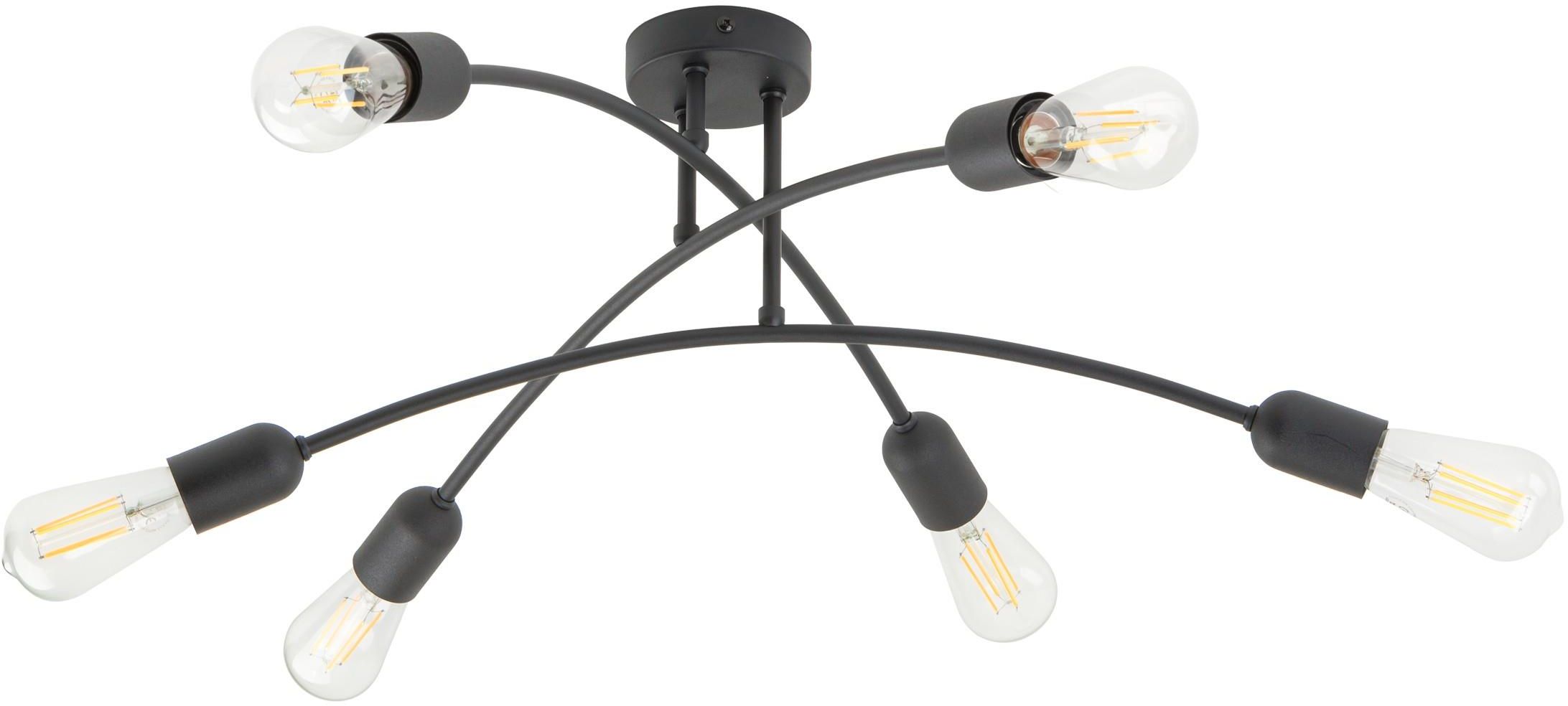 TK Lighting Helix plafonnier 6x15 W noir 4679