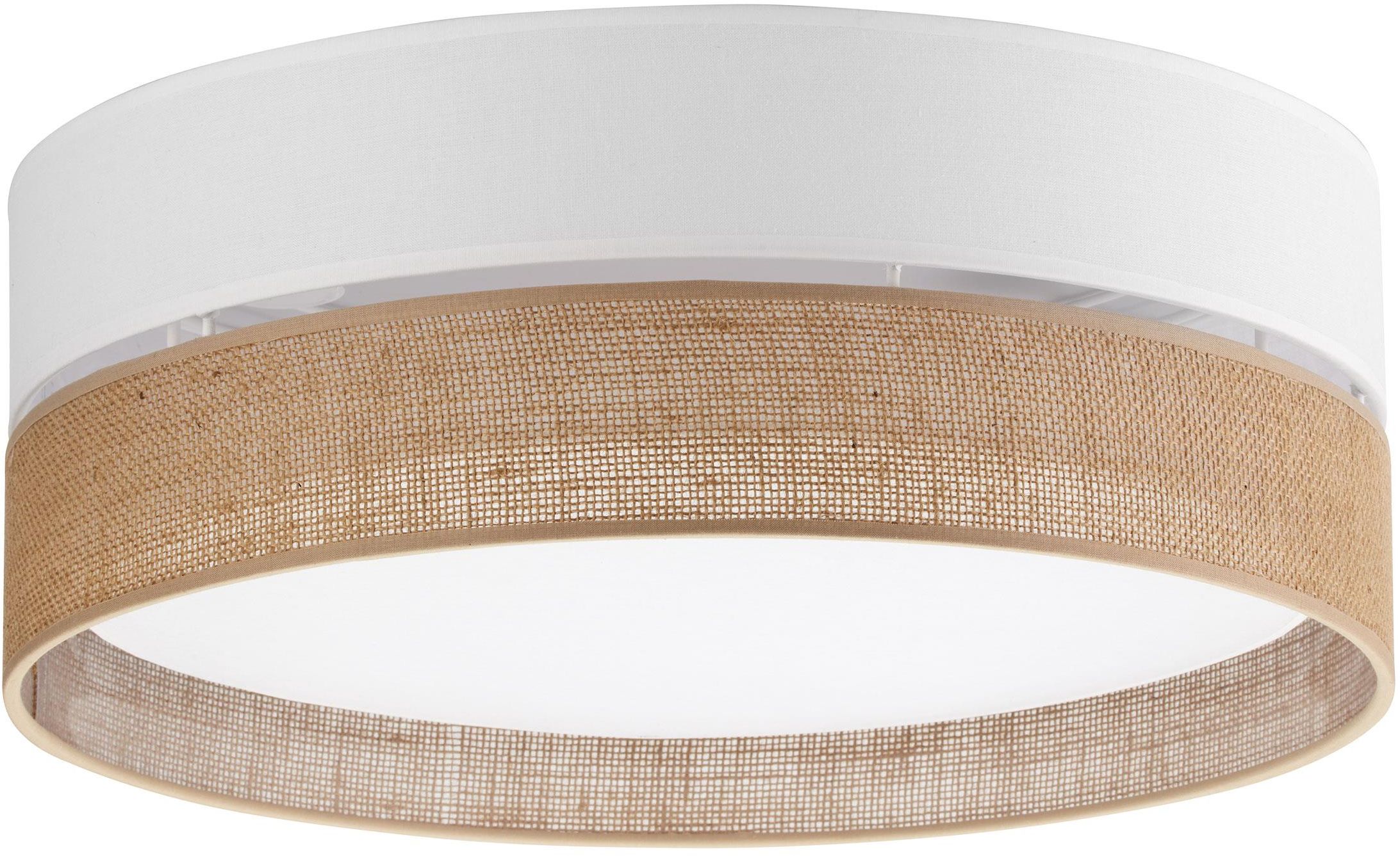TK Lighting Linobianco plafonnier 3x15 W blanc-marron 6577