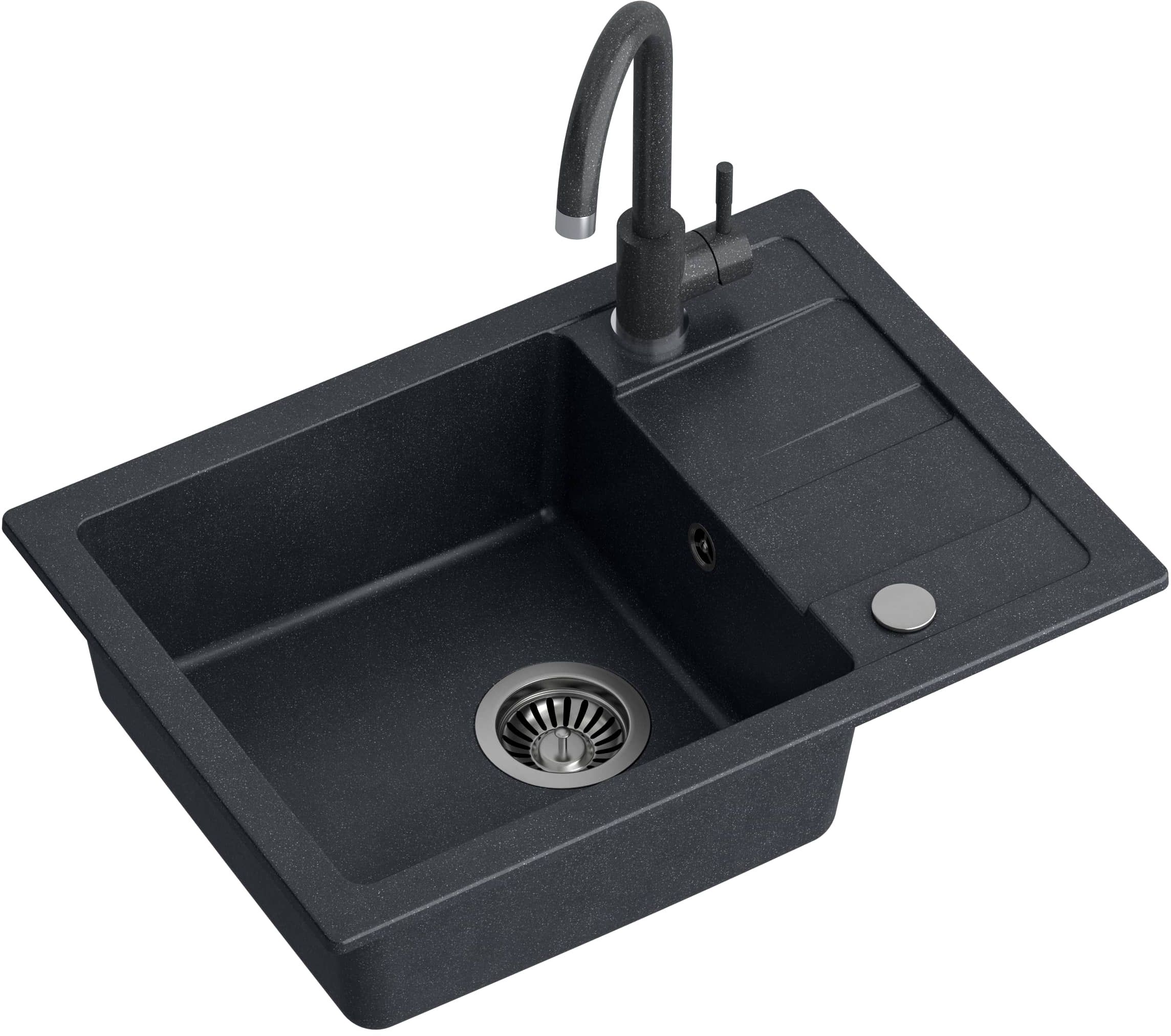 Quadron Go Smart évier avec mitigeur noir/noire TQ6244GSCZ