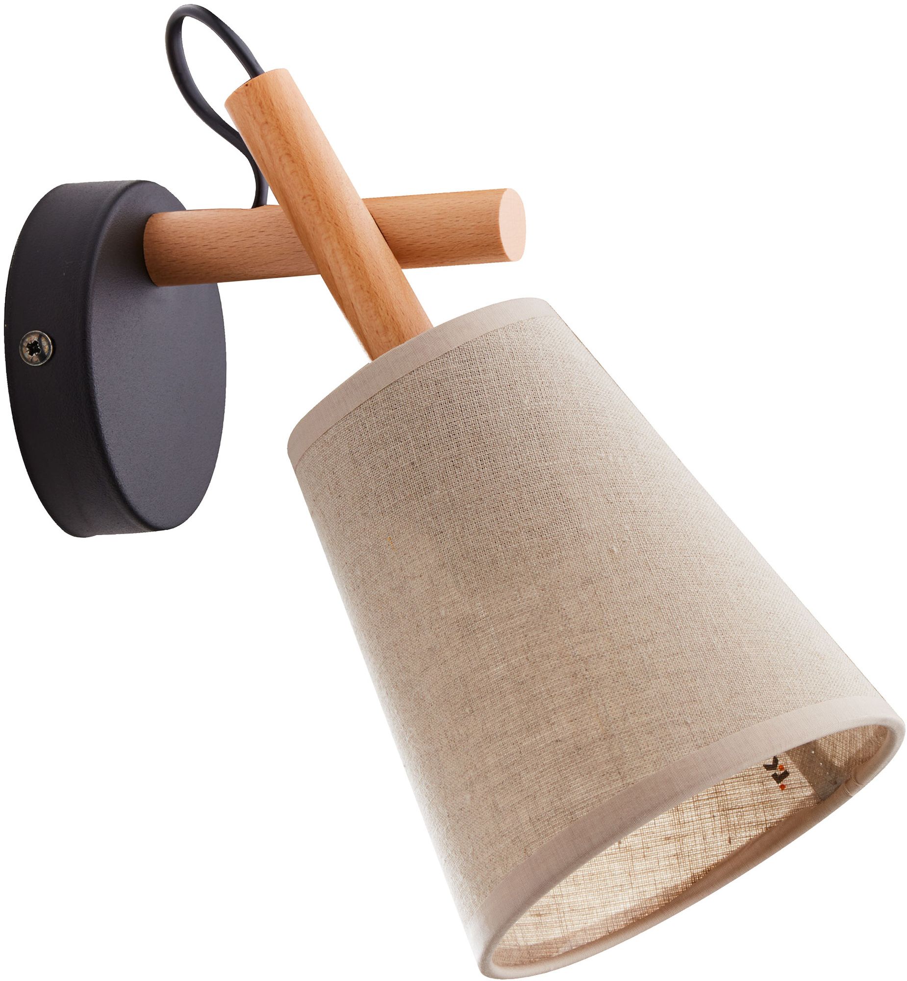TK Lighting Vaio applique murale 1x15 W noir-gris-bois-beige 573