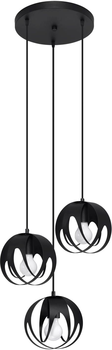 Sollux Lighting Tulos lampe suspendue 3x60 W noir SL.1088