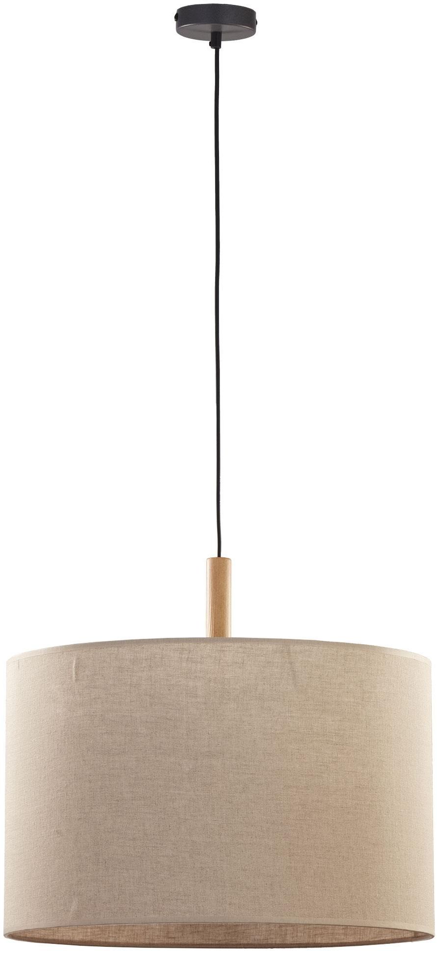 TK Lighting Deva Nature lampe suspendue 1x15 W noir-gris/cendre-bois-beige 6107