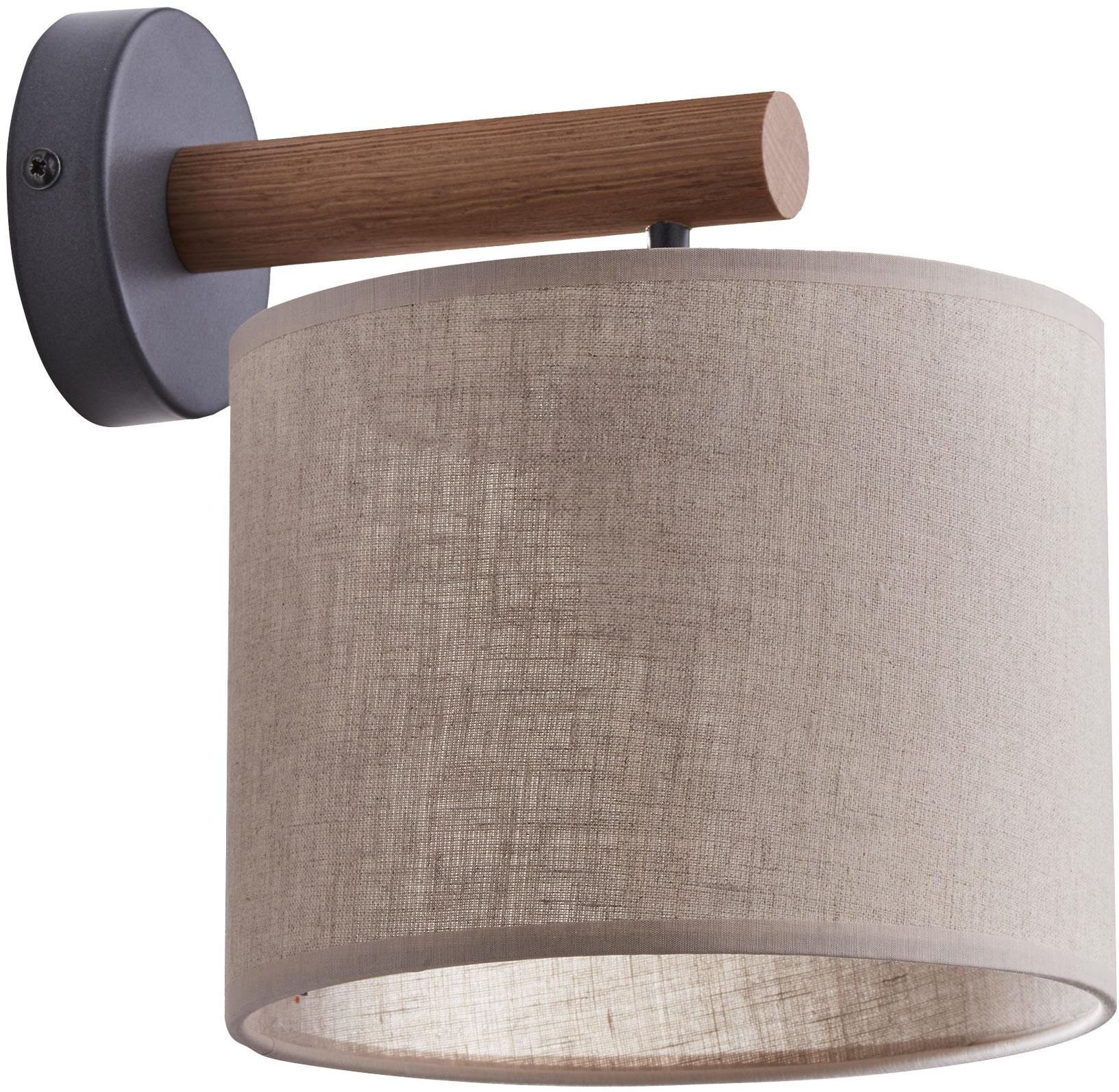 TK Lighting Deva Nature applique murale 1x15 W noir-gris-bois-beige 6106