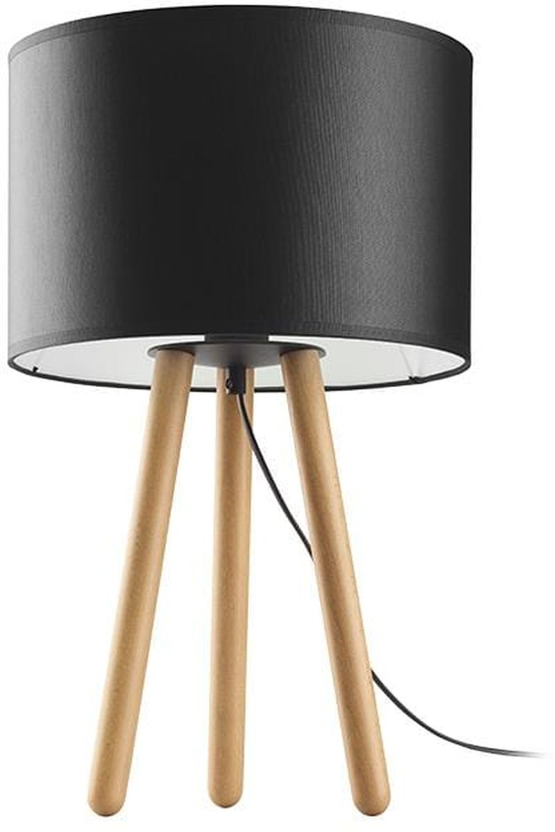 TK Lighting Tokyo lampe de table 1x15 W noir-bois 5293