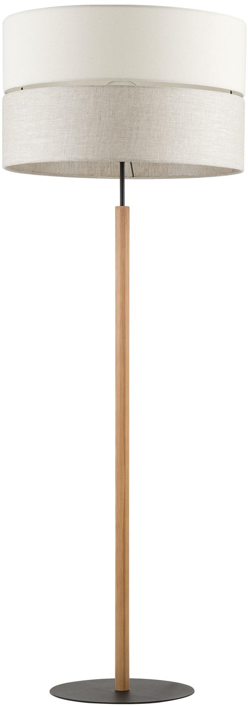 TK Lighting Eco lampadaire 1x15 W noir-gris-bois-beige 5597