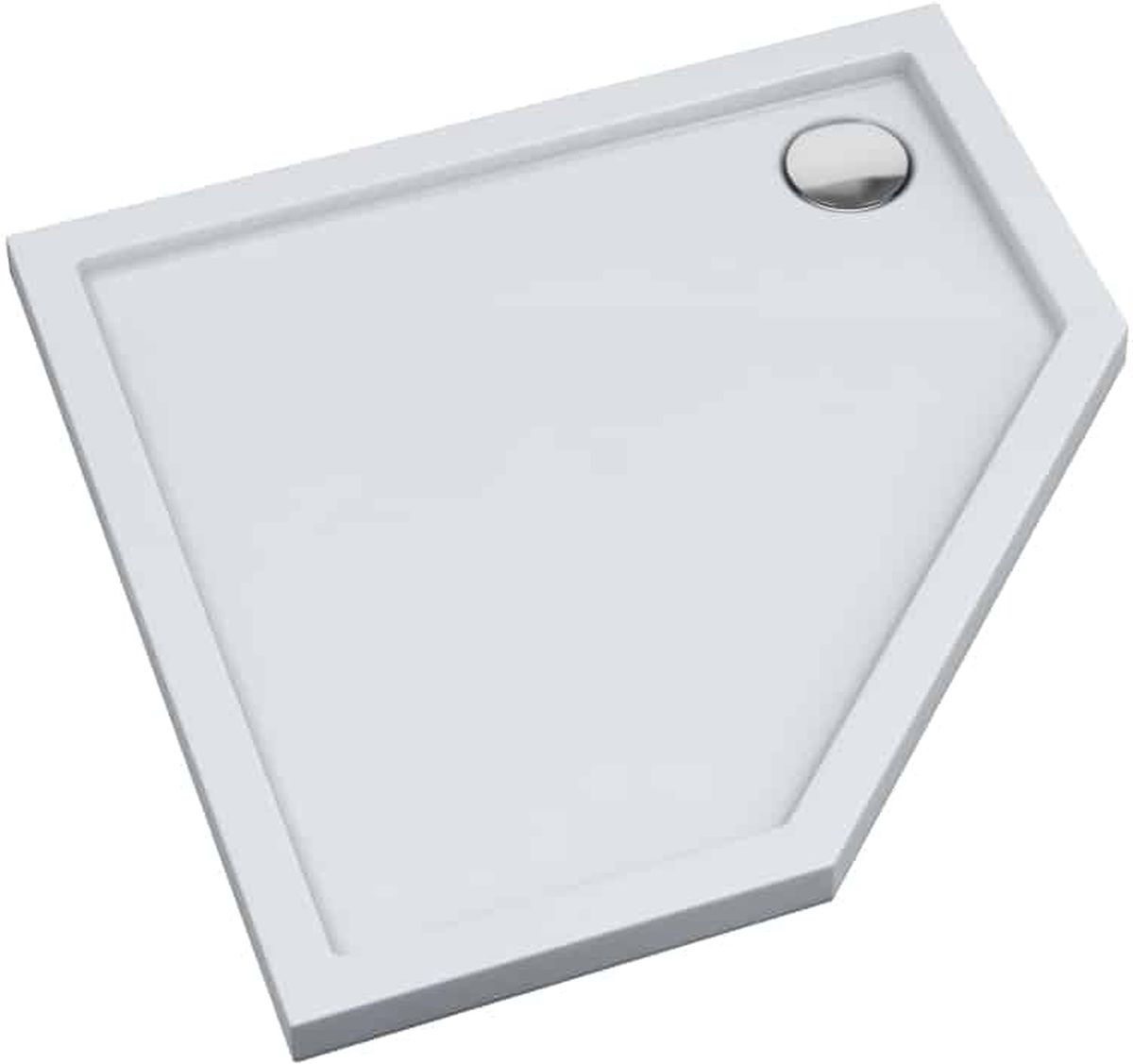 Schedpol Caspar New receveur de douche pentagonal 80x80 cm blanc 3.2397