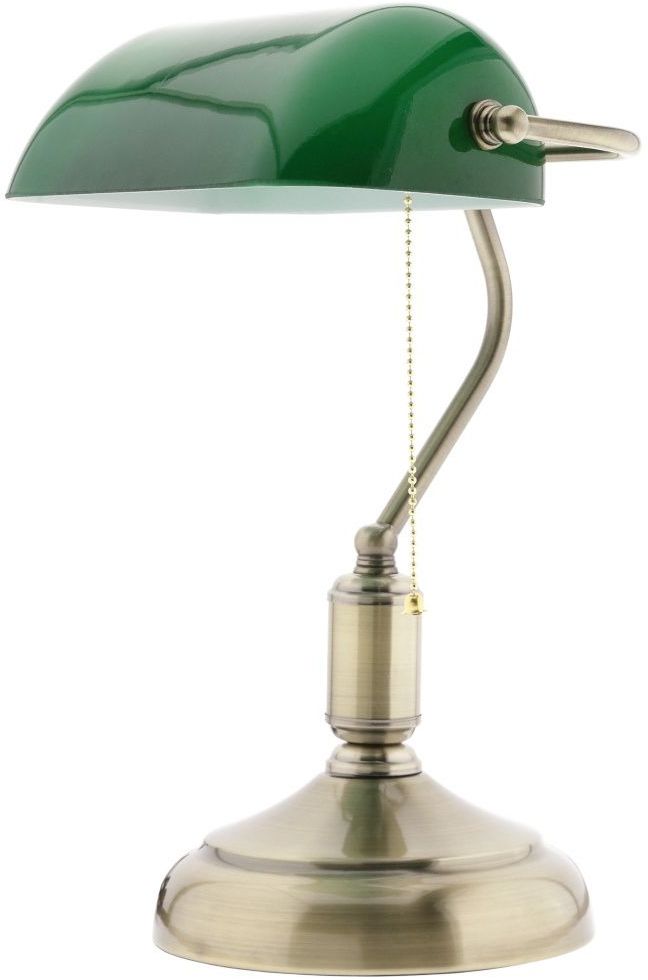 Abigali Home lampe de bureau 1x40 W laiton-vert BANKER