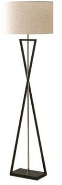 Abigali Sand Glass lampadaire 1x40 W blanc-noir FSG-W-E27