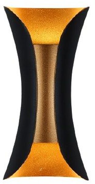Abigali Black Gold applique murale extérieure 2x5 W noir-doré KMG2X5WW