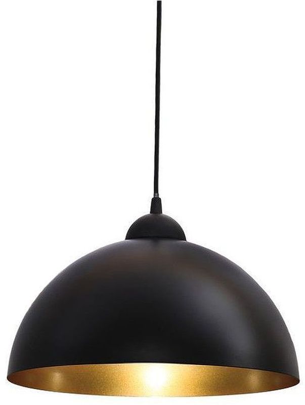 Abigali Round lampe suspendue 1x40 W noir-doré CHFB-E27