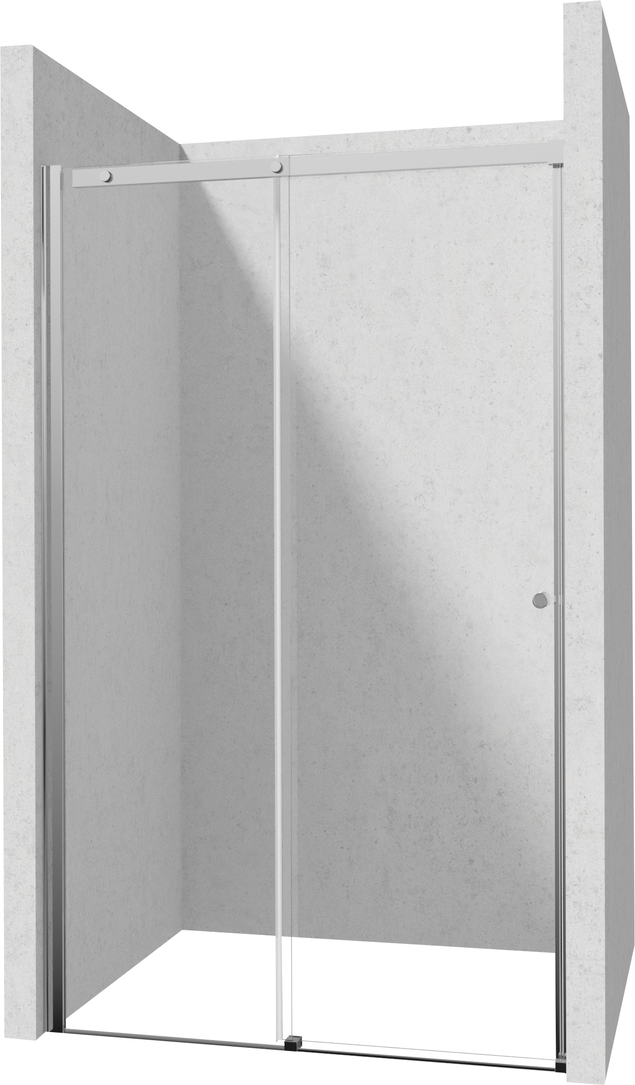 Deante Kerria Plus porte de douche 120 cm coulissant chrome brillant/verre transparent KTSP012P