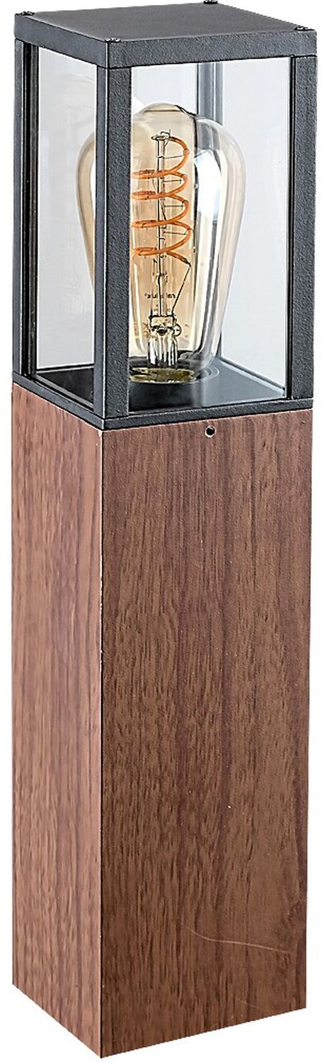 Rabalux Wales lampadaire extérieur 1x60 W transparent-bois 7196
