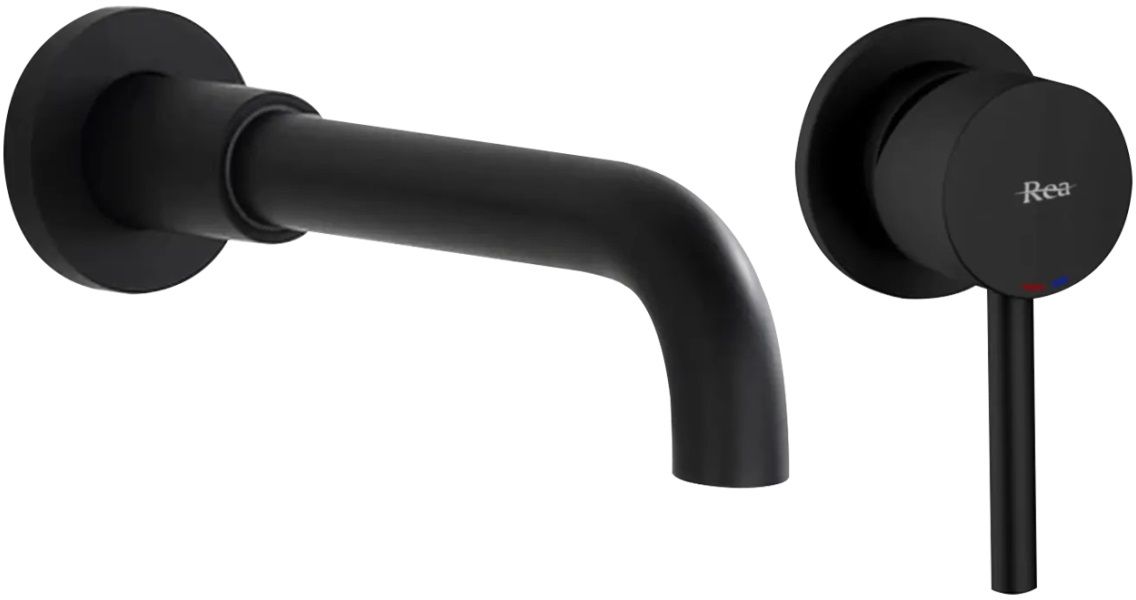 Rea Lungo Long bateria umywalkowa podtynkowa czarny mat REA-B0371