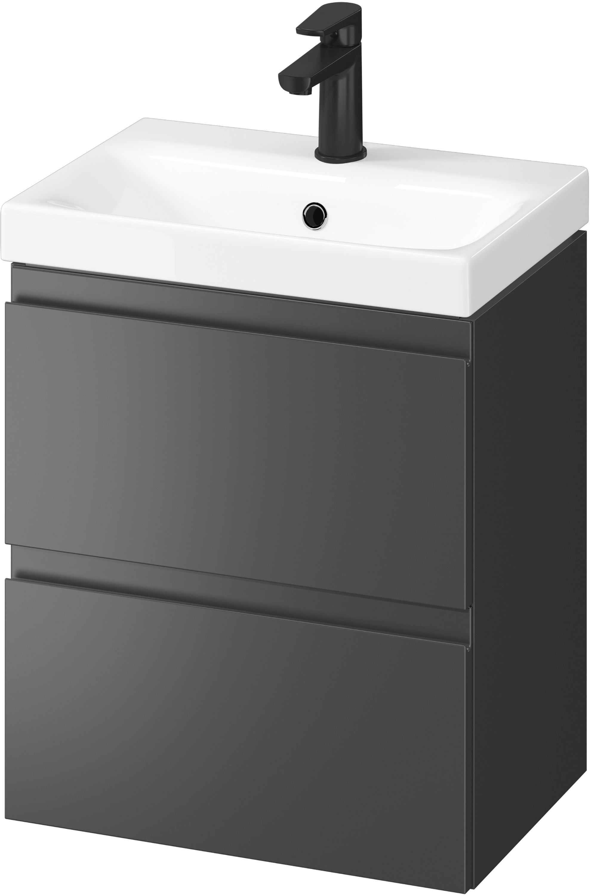 Cersanit Moduo lavabo avec meuble 49.5 cm anthracite S801-470-DSM
