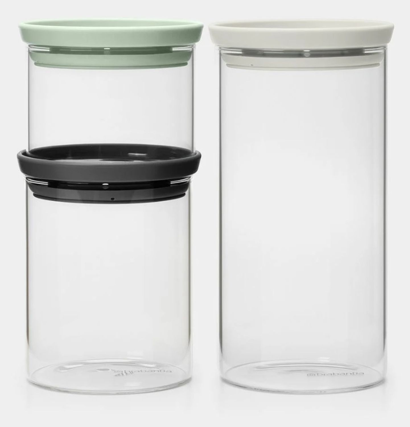 Brabantia kit de bacs de rangement 21x10.4x20.2 cm transparent-mélange de couleurs 100550
