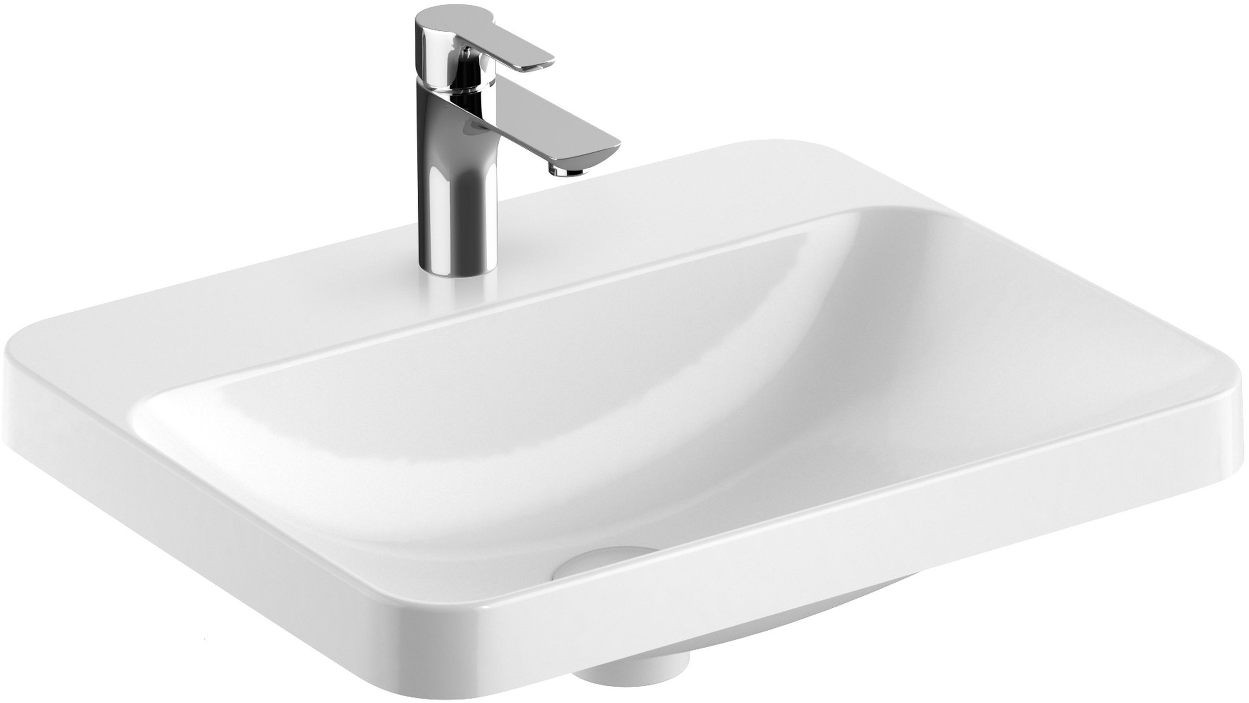 Geberit Variform lavabo 55x45 cm rectangulaire encastrée blanc brillant 500.742.00.2