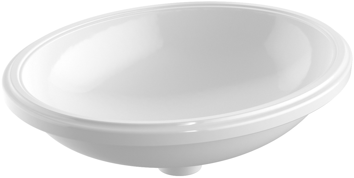 Geberit Variform lavabo 50x40 cm ovale sous plan blanc brillant 500.754.00.2