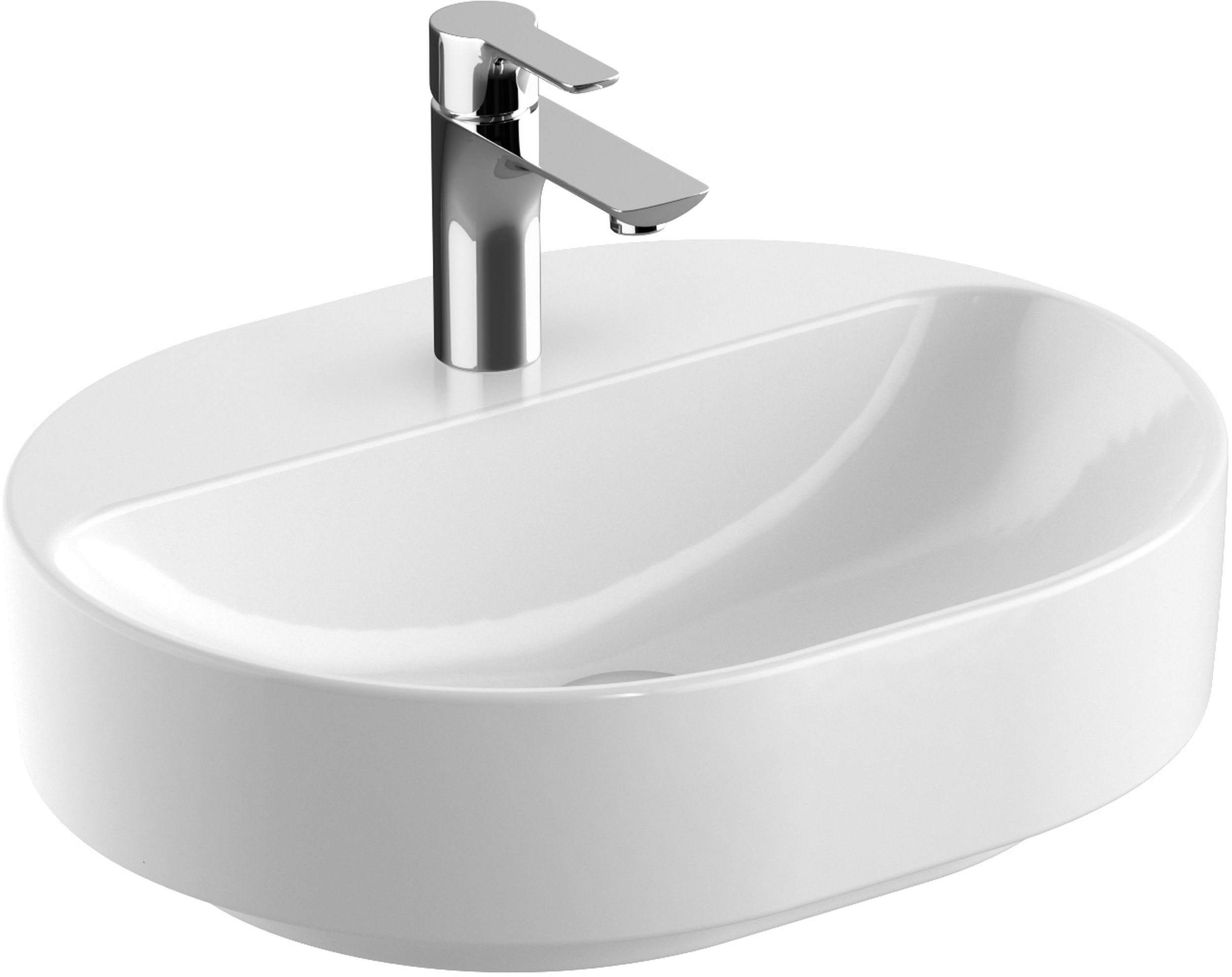 Geberit Variform lavabo 50x40 cm ovale de meuble-à poser blanc brillant 500.776.01.2
