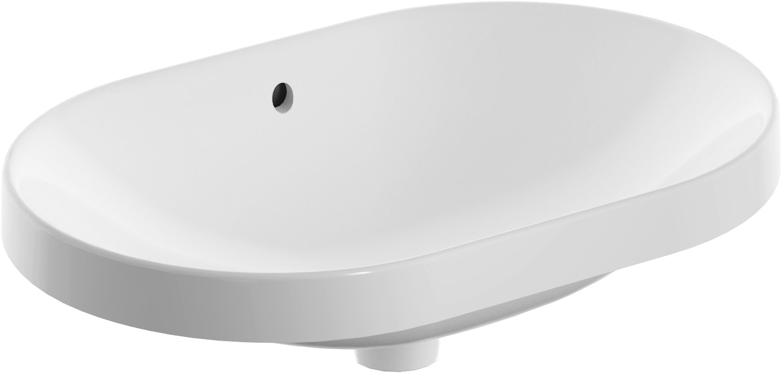Geberit Variform lavabo 60x40 cm ovale encastrée blanc 500.729.01.2