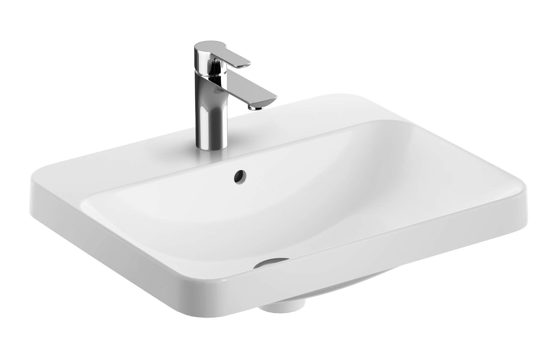 Geberit Variform lavabo 55x45 cm rectangulaire encastrée blanc brillant 500.740.01.2