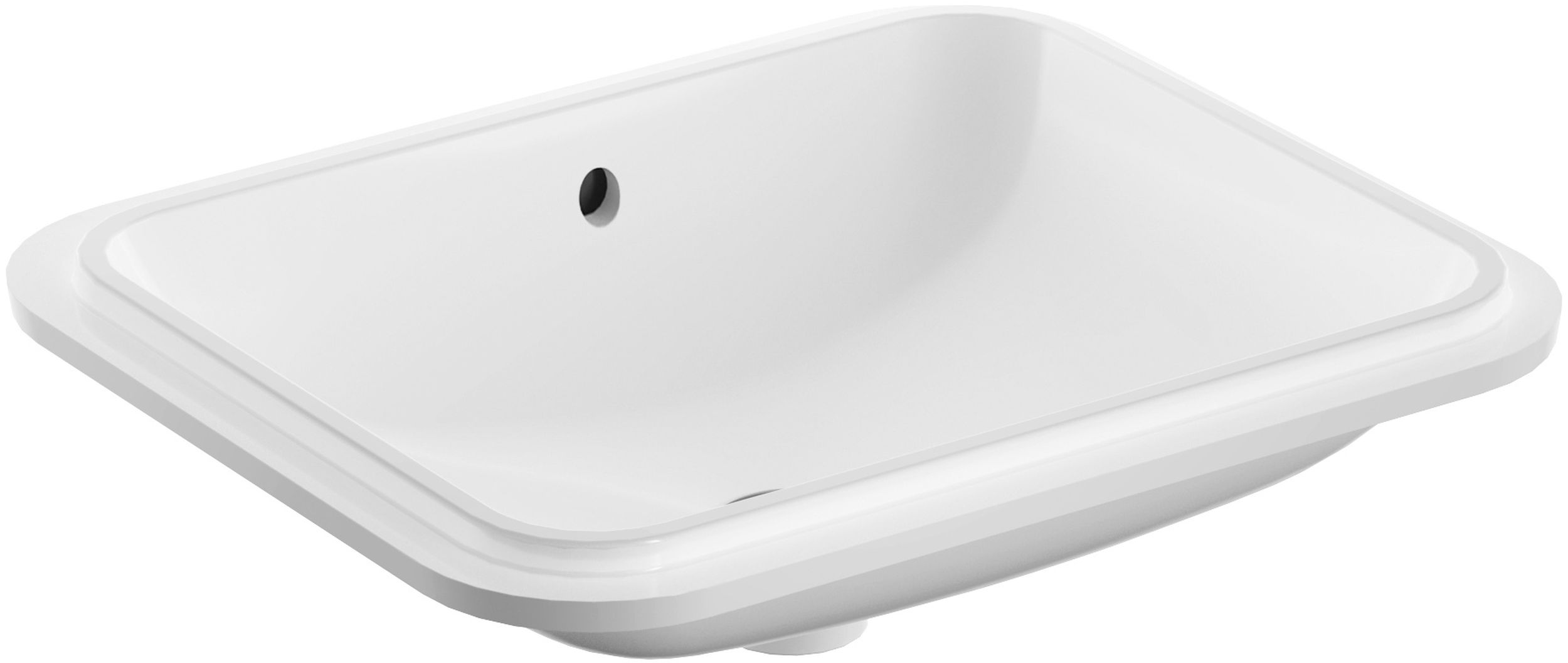 Geberit Variform lavabo 50x40 cm rectangulaire sous plan blanc brillant 500.765.01.2