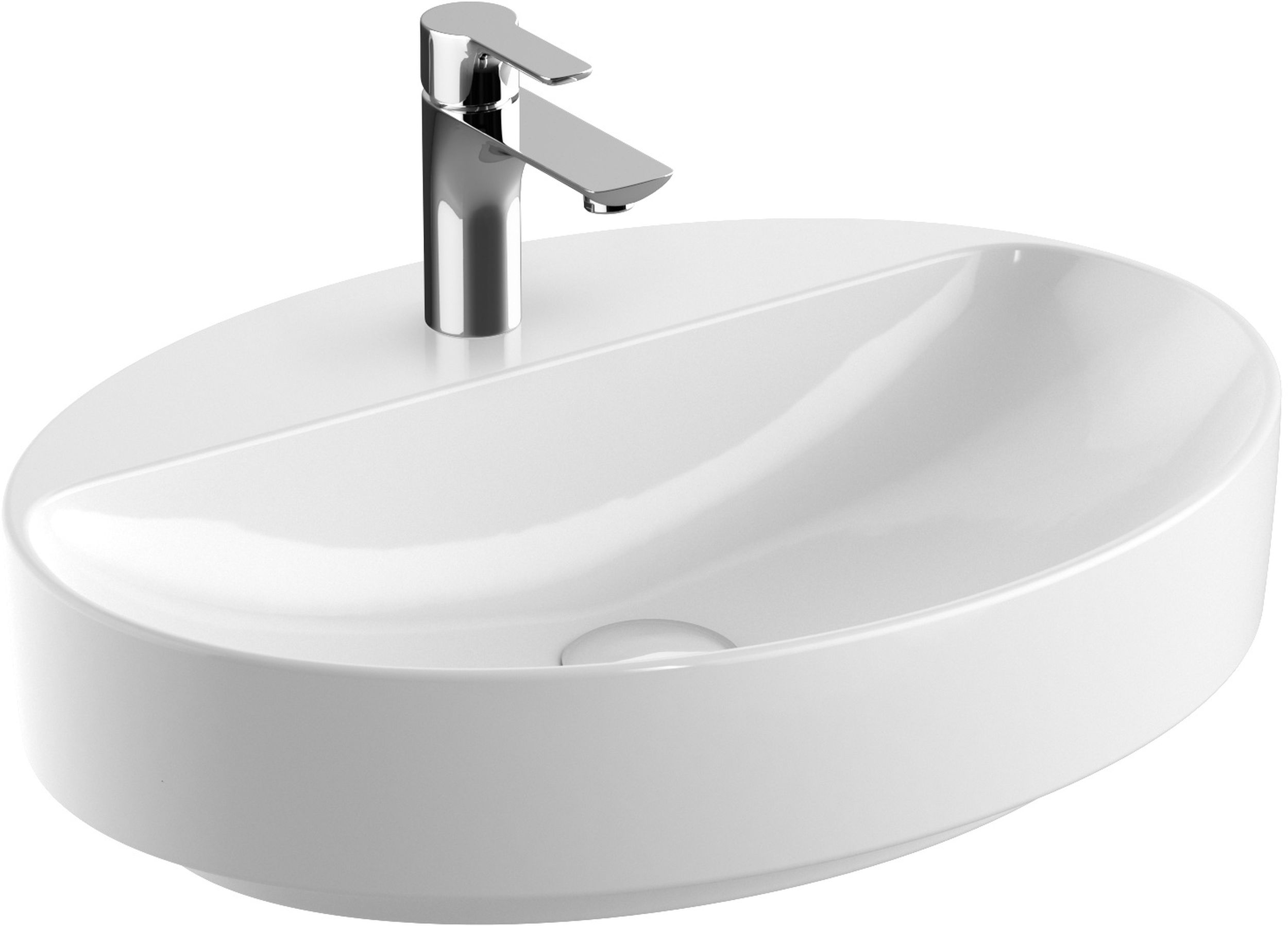 Geberit Variform lavabo 60x45 cm ovale de meuble-à poser blanc 500.773.00.2