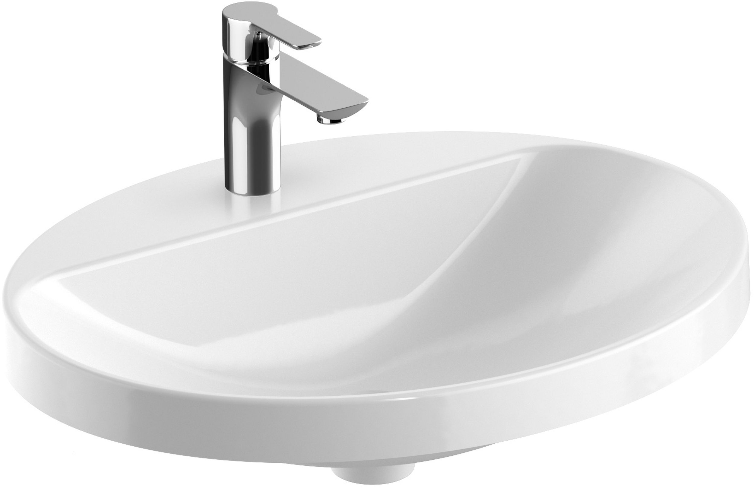 Geberit Variform lavabo 60x48 cm ovale encastrée blanc 500.727.01.2