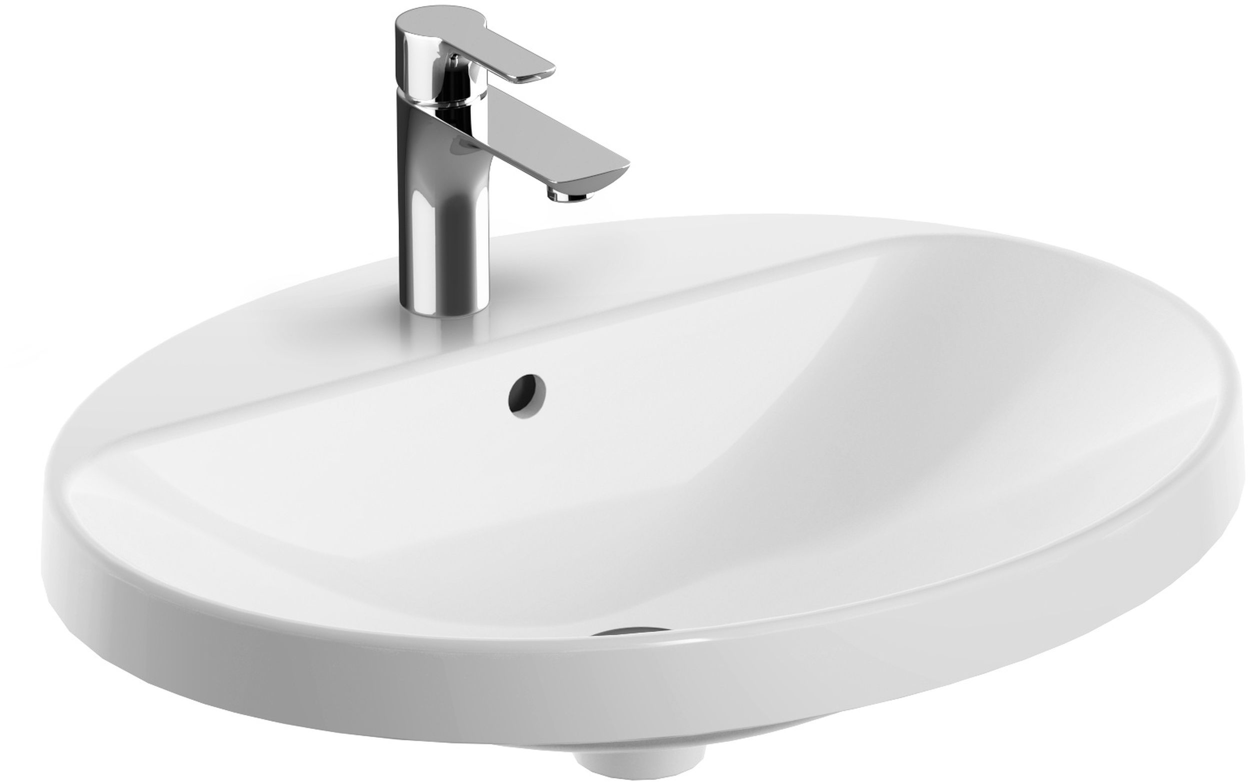 Geberit Variform lavabo 60x48 cm ovale encastrée blanc 500.725.01.2