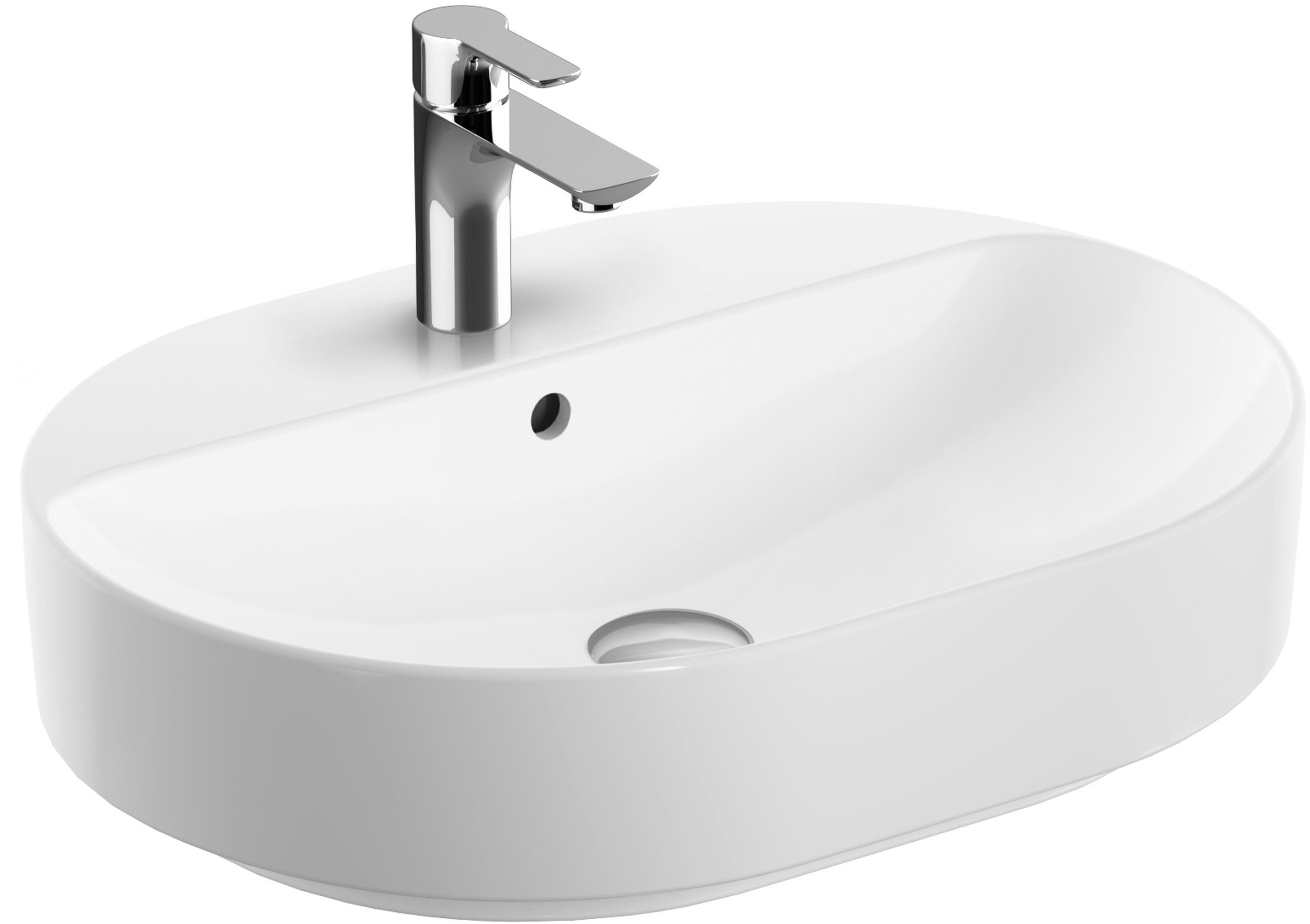 Geberit Variform lavabo 60x45 cm ovale de meuble-à poser blanc brillant 500.777.00.2