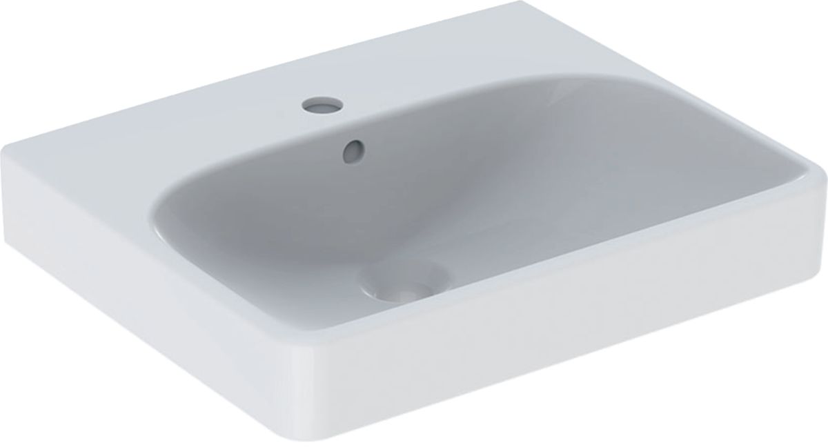 Geberit Smyle Square lavabo 50x41 cm rectangulaire classique-de meuble-encastrée blanc 500.256.01.8