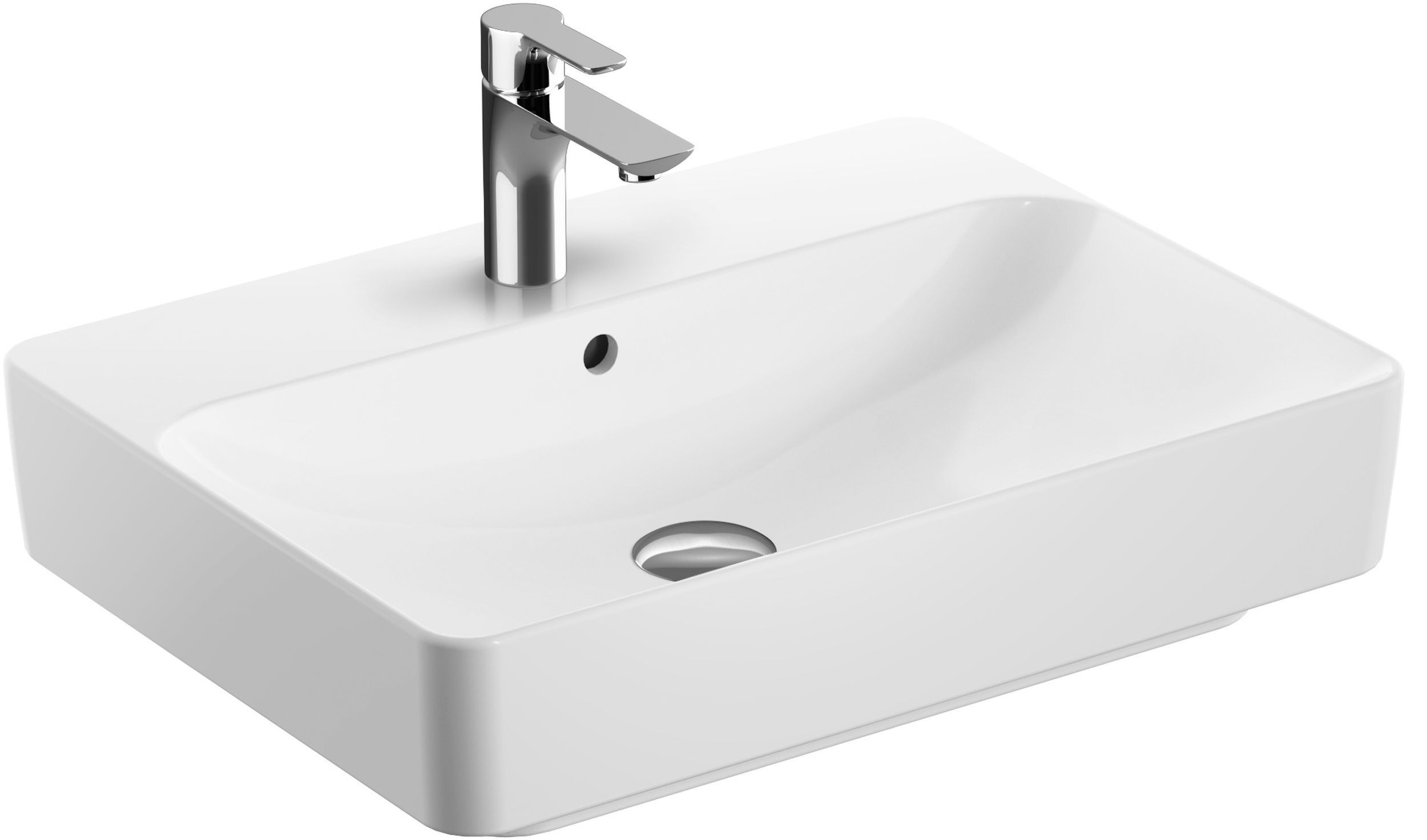Geberit Variform lavabo 60x45 cm rectangulaire de meuble-à poser blanc 500.780.01.2