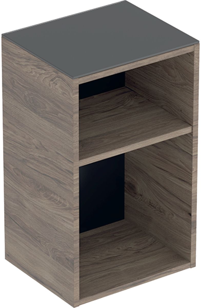 Geberit Smyle Square armoire 36x29.9x60 cm sous-lavabo suspendu noir-noyer 500.358.JR.1