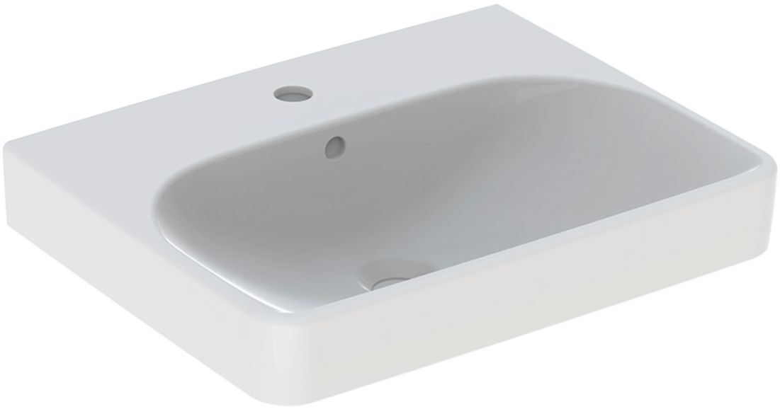 Geberit Smyle Square lavabo 55x44 cm rectangulaire classique-de meuble-encastrée blanc 500.259.01.8