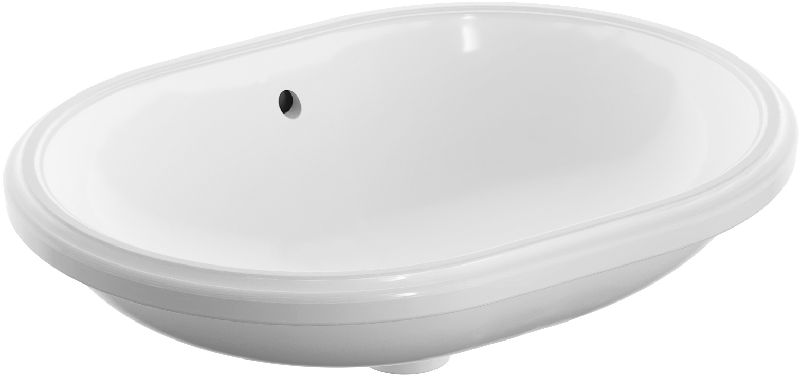 Geberit Variform lavabo 55x40 cm ovale sous plan blanc 500.757.00.2