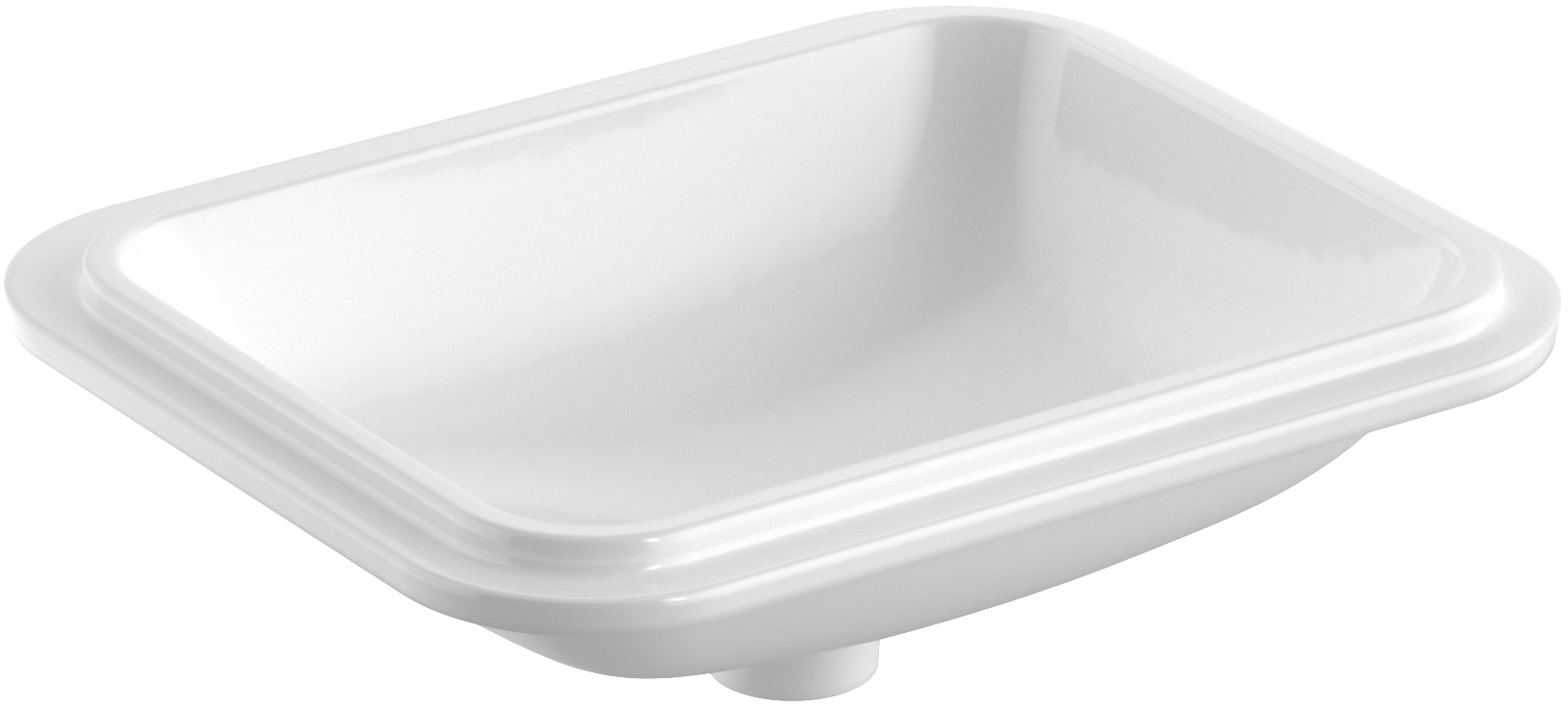 Geberit Variform lavabo 45x35 cm rectangulaire sous plan blanc 500.762.01.2