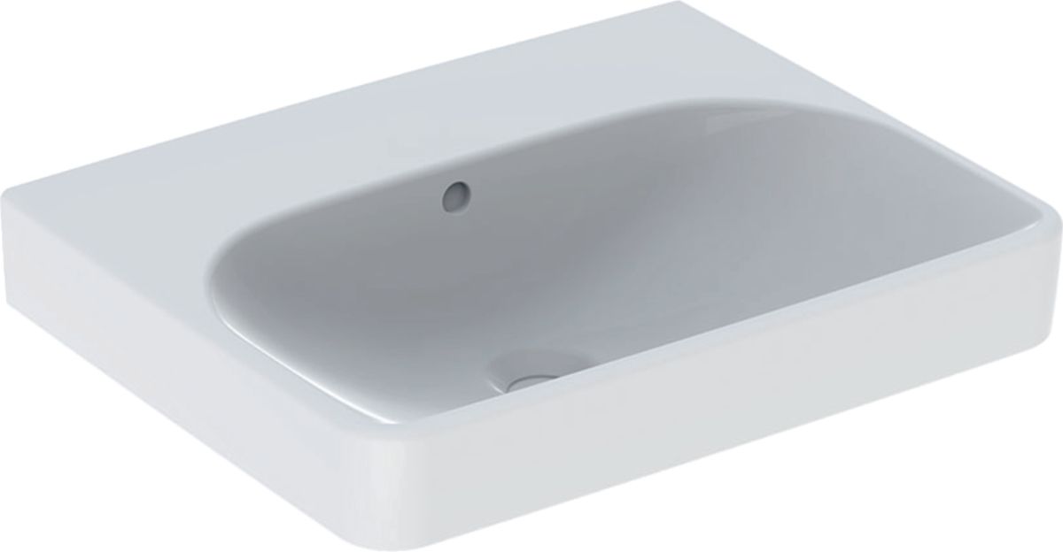 Geberit Smyle Square lavabo 55x44 cm rectangulaire classique-de meuble-encastrée blanc 501.574.00.1