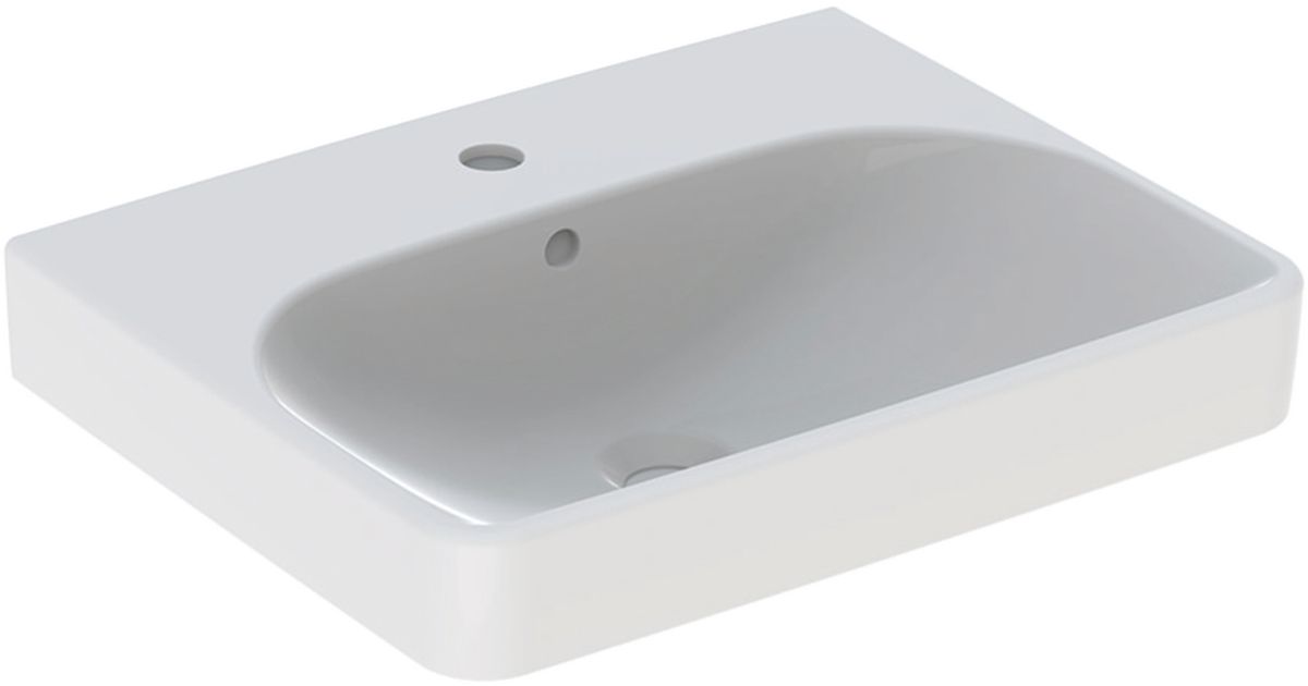 Geberit Smyle Square lavabo 55x44 cm rectangulaire classique-de meuble-encastrée blanc 500.259.01.1